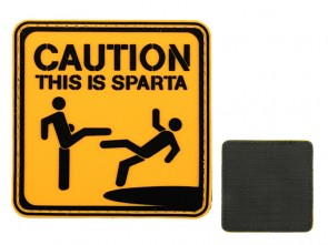 Našitek Caution This is Sparta