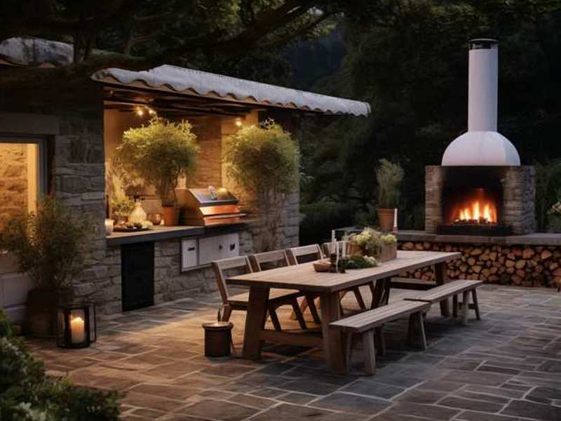 vrtna kuhinja za kuhanje na prostem